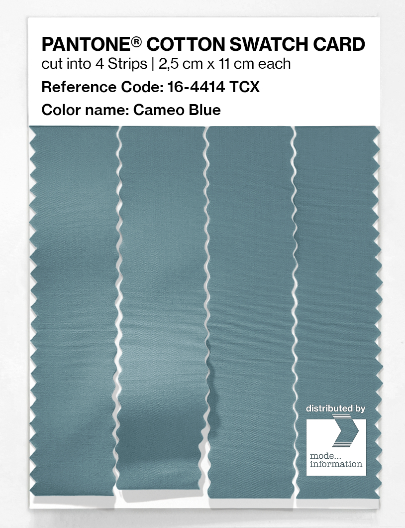 Product image 3 of the product “PANTONE® COTTON SWATCH CARD 16-4414 TCX Cameo Blue ”
