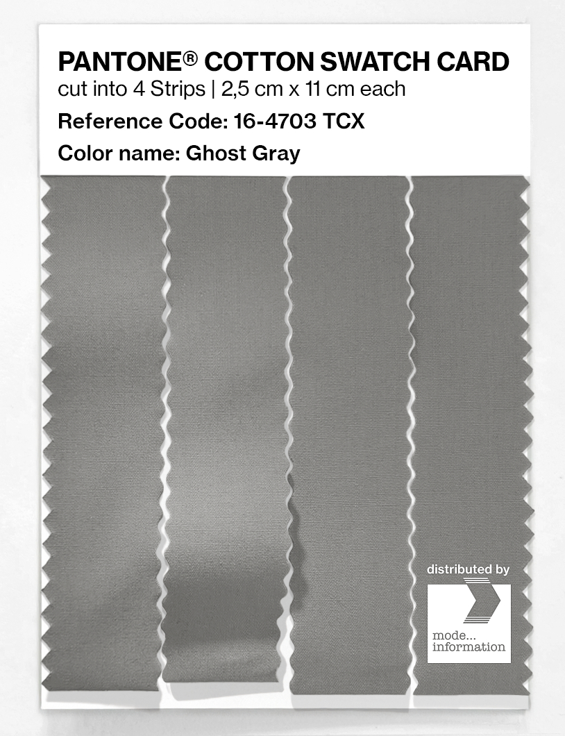 Product image 3 of the product “PANTONE® COTTON SWATCH CARD 16-4703 TCX Ghost Gray ”
