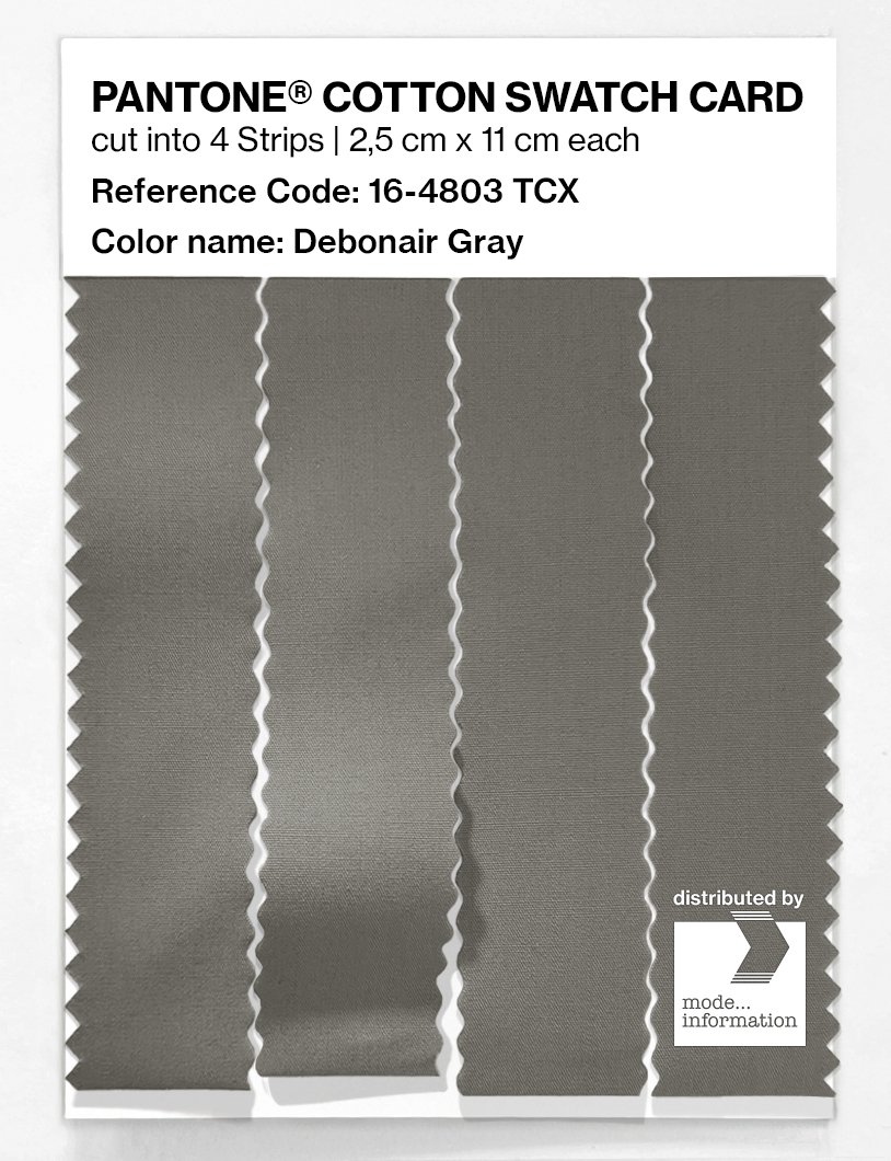 Product image 3 of the product “PANTONE® COTTON SWATCH CARD 16-4803 TCX Debonair Gray ”