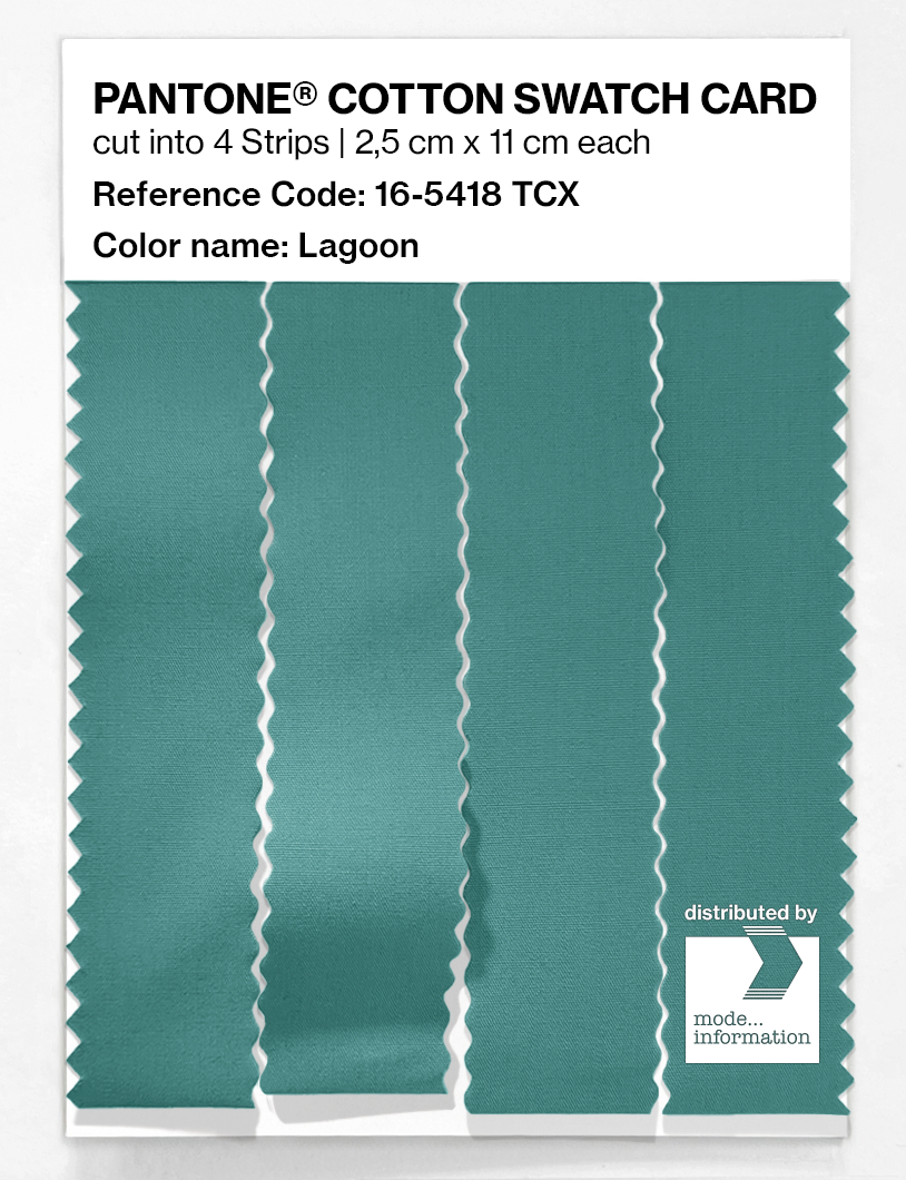 Product image 3 of the product “PANTONE® COTTON SWATCH CARD 16-5418 TCX Lagoon ”