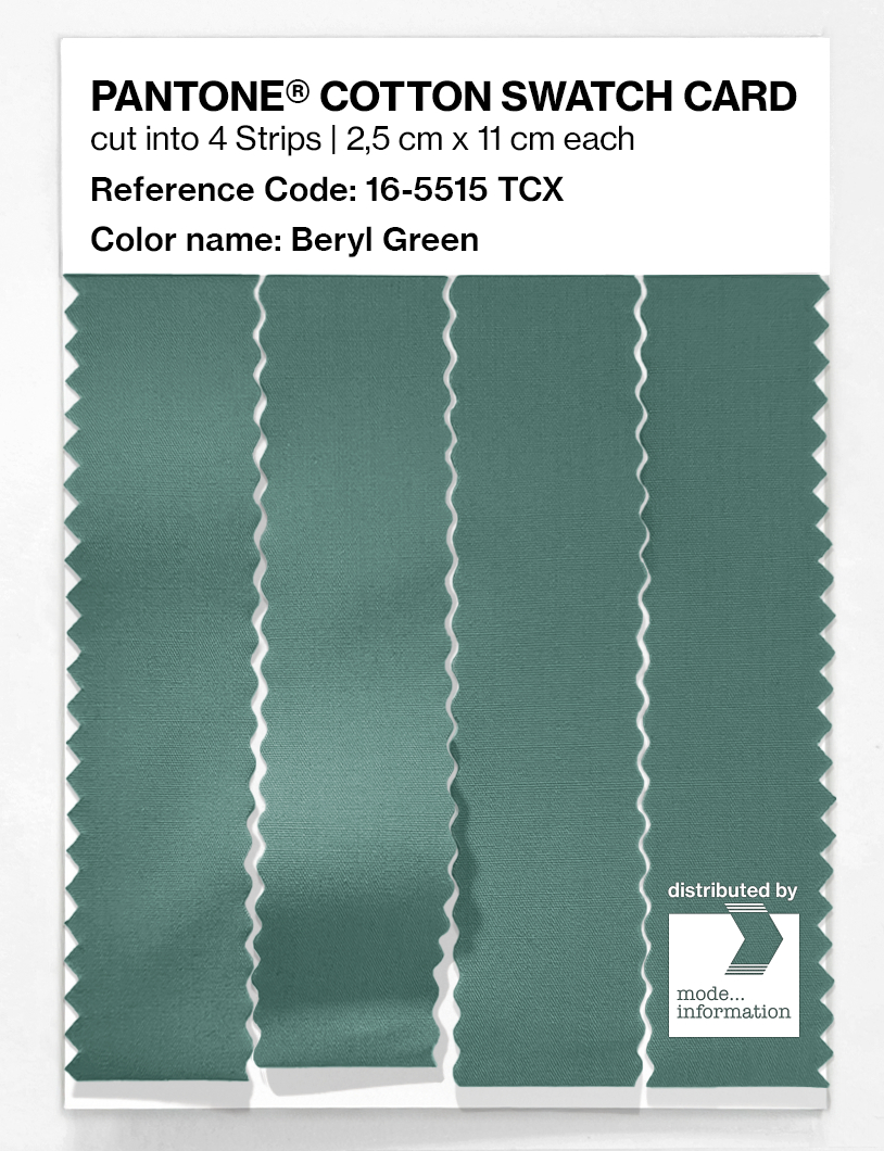 Product image 3 of the product “PANTONE® COTTON SWATCH CARD 16-5515 TCX Beryl Green ”