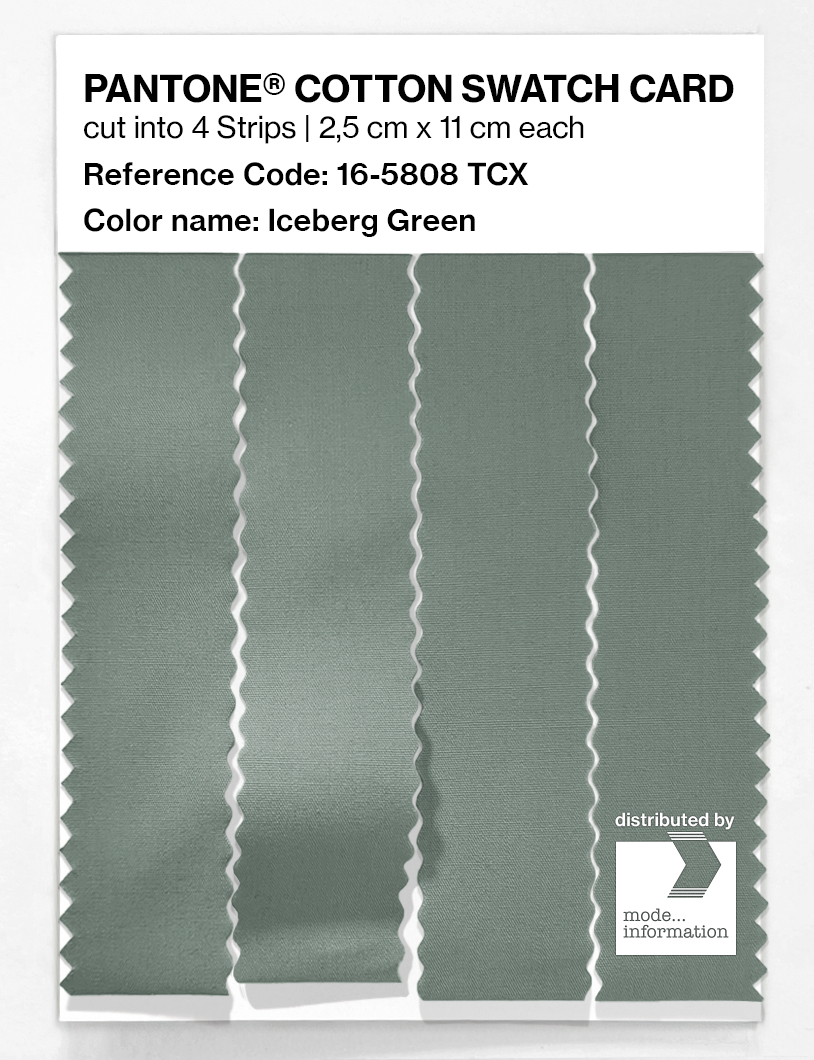 Product image 3 of the product “PANTONE® COTTON SWATCH CARD 16-5808 TCX Iceberg Green ”