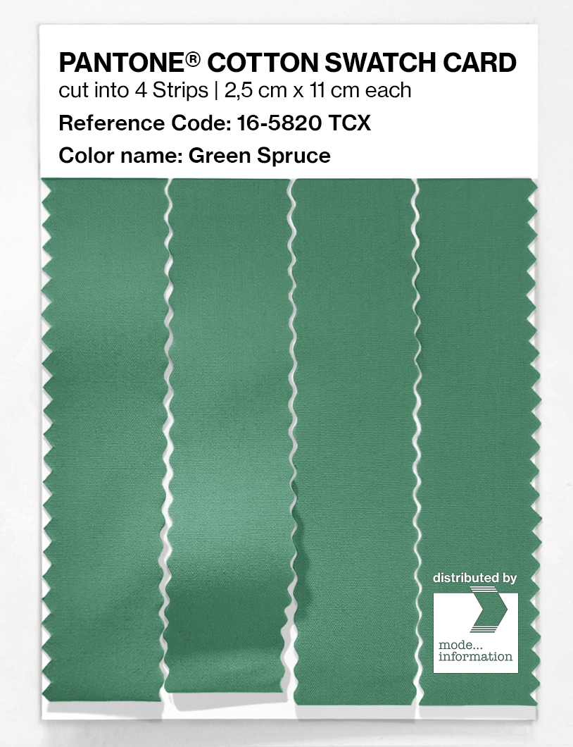 Product image 3 of the product “PANTONE® COTTON SWATCH CARD 16-5820 TCX Green Spruce ”