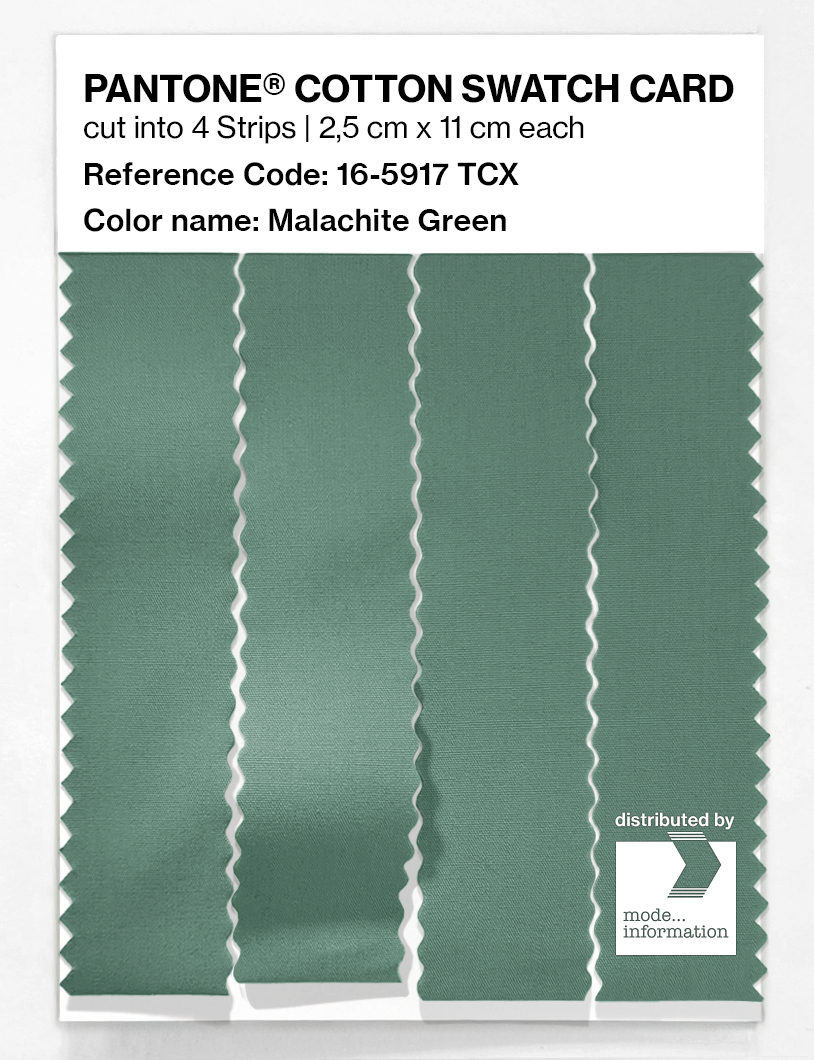 Product image 3 of the product “PANTONE® COTTON SWATCH CARD 16-5917 TCX Malachite Green ”