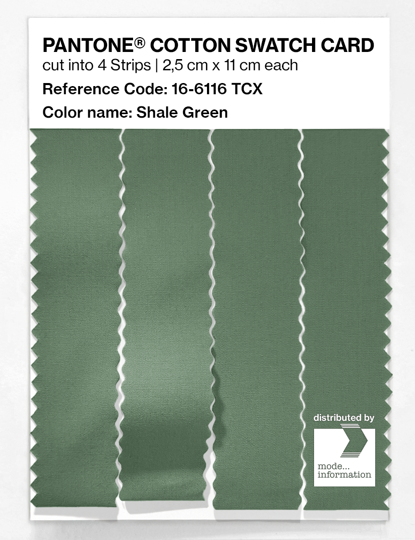 Product image 3 of the product “PANTONE® COTTON SWATCH CARD 16-6116 TCX Shale Green ”