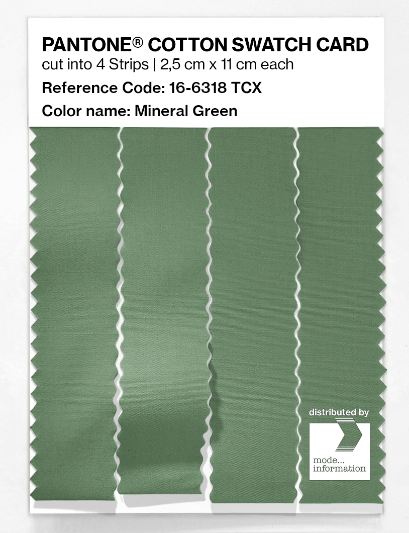 Product image 3 of the product “PANTONE® COTTON SWATCH CARD 16-6318 TCX Mineral Green ”