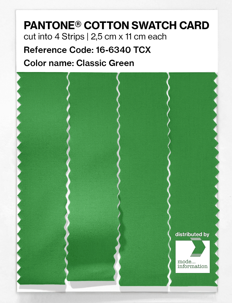 Product image 3 of the product “PANTONE® COTTON SWATCH CARD 16-6340 TCX Classic Green ”