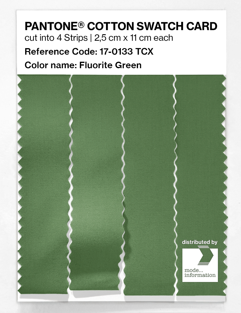 Product image 3 of the product “PANTONE® COTTON SWATCH CARD 17-0133 TCX Fluorite Green ”