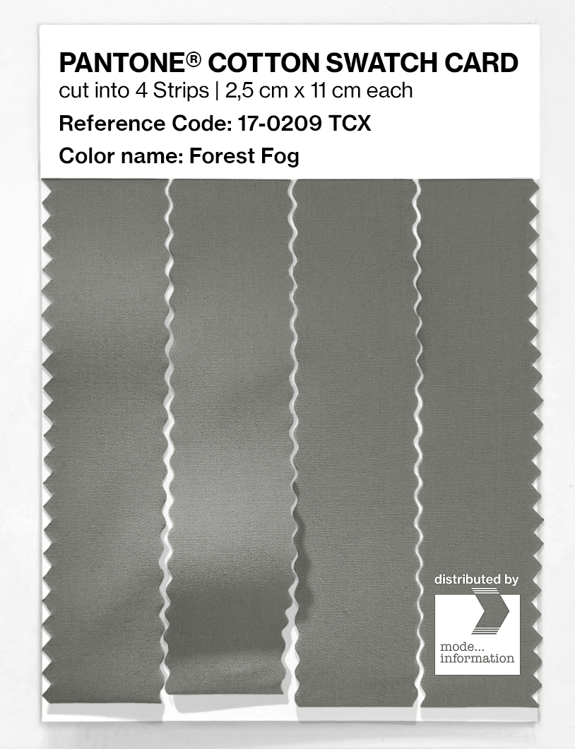 Product image 3 of the product “PANTONE® COTTON SWATCH CARD 17-0209 TCX Forest Fog ”