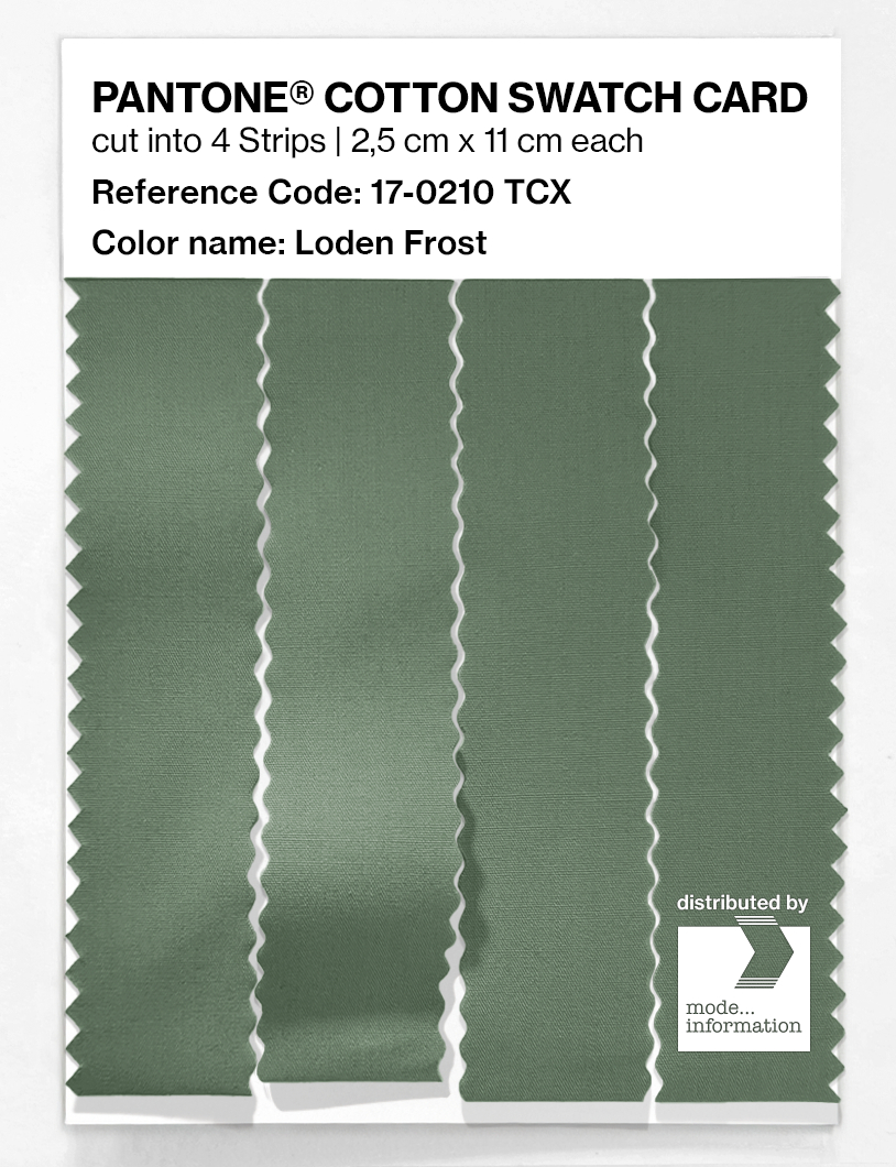Product image 3 of the product “PANTONE® COTTON SWATCH CARD 17-0210 TCX Loden Frost ”