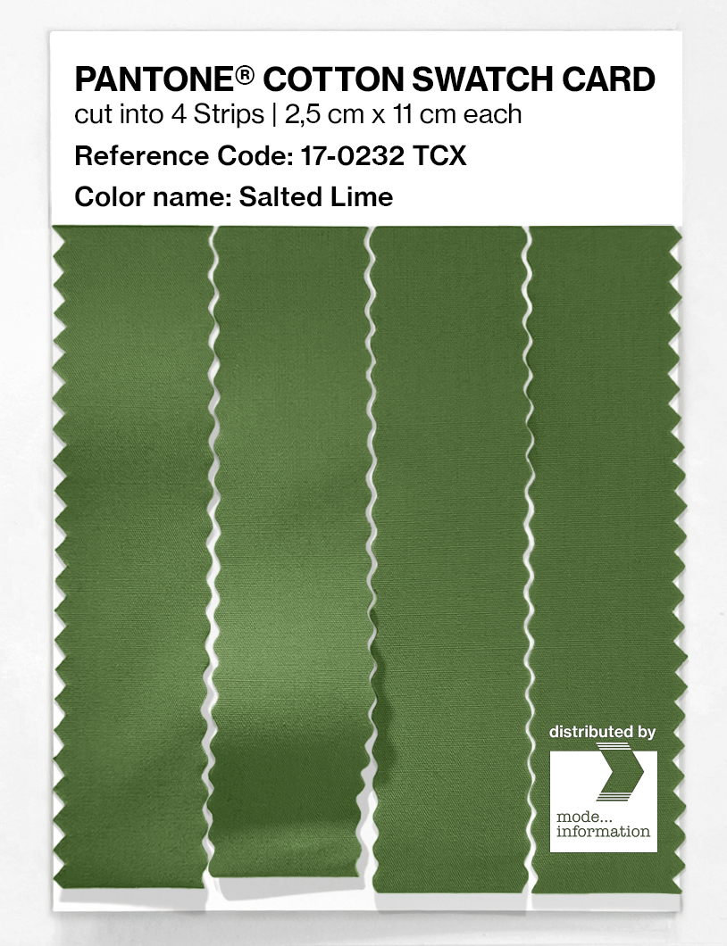 Product image 3 of the product “PANTONE® COTTON SWATCH CARD 17-0232 TCX Salted Lime ”