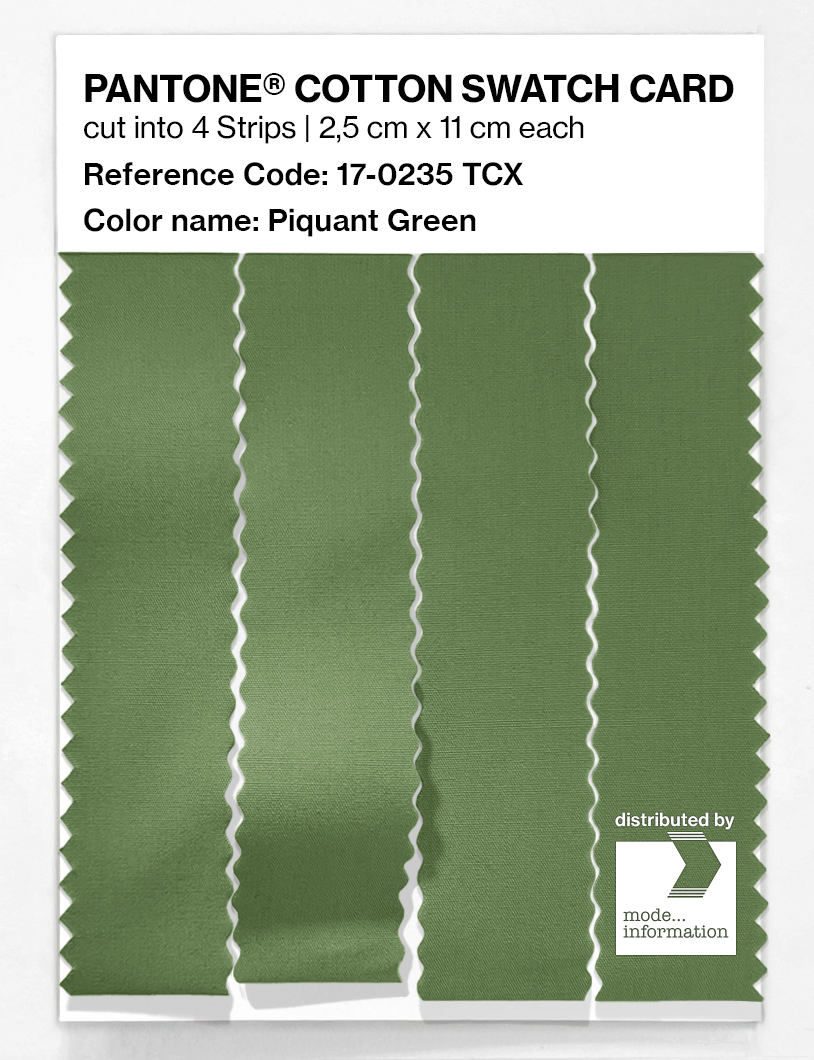 Product image 3 of the product “PANTONE® COTTON SWATCH CARD 17-0235 TCX Piquant Green ”