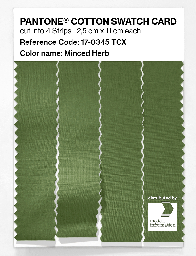 Product image 3 of the product “PANTONE® COTTON SWATCH CARD 17-0345 TCX Minced Herb ”