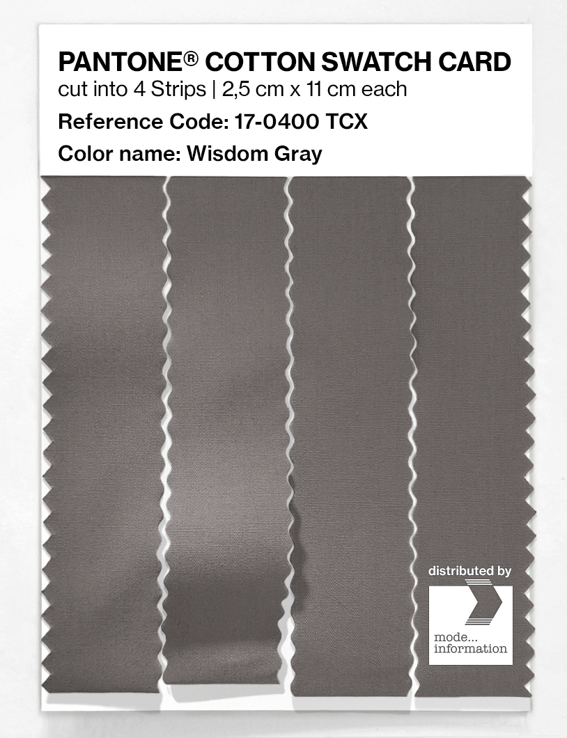 Product image 3 of the product “PANTONE® COTTON SWATCH CARD 17-0400 TCX Wisdom Gray ”