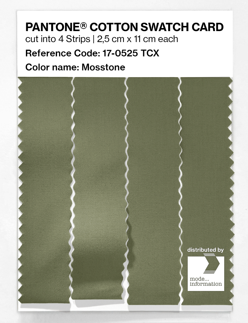 Product image 3 of the product “PANTONE® COTTON SWATCH CARD 17-0525 TCX Mosstone ”
