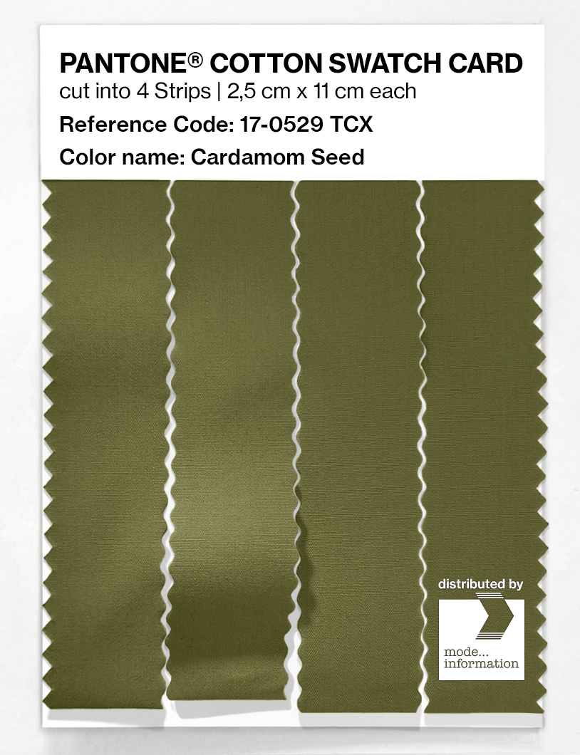 Product image 3 of the product “PANTONE® COTTON SWATCH CARD 17-0529 TCX Cardamom Seed ”