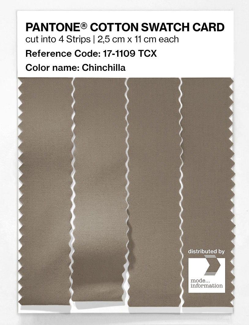 Product image 3 of the product “PANTONE® COTTON SWATCH CARD 17-1109 TCX Chinchilla ”