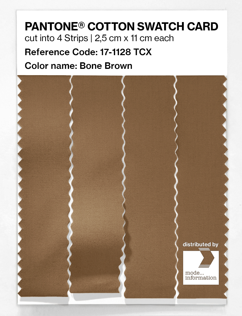Product image 3 of the product “PANTONE® COTTON SWATCH CARD 17-1128 TCX Bone Brown ”