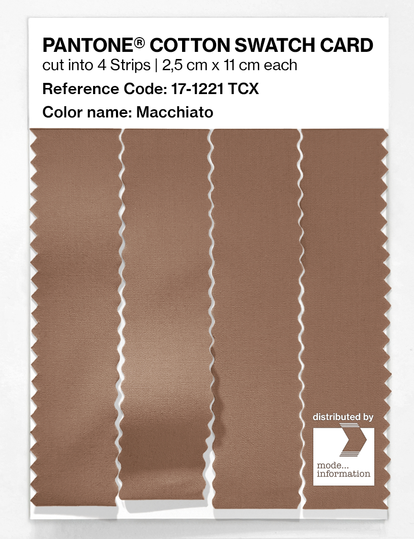 Product image 3 of the product “PANTONE® COTTON SWATCH CARD 17-1221 TCX Macchiato ”