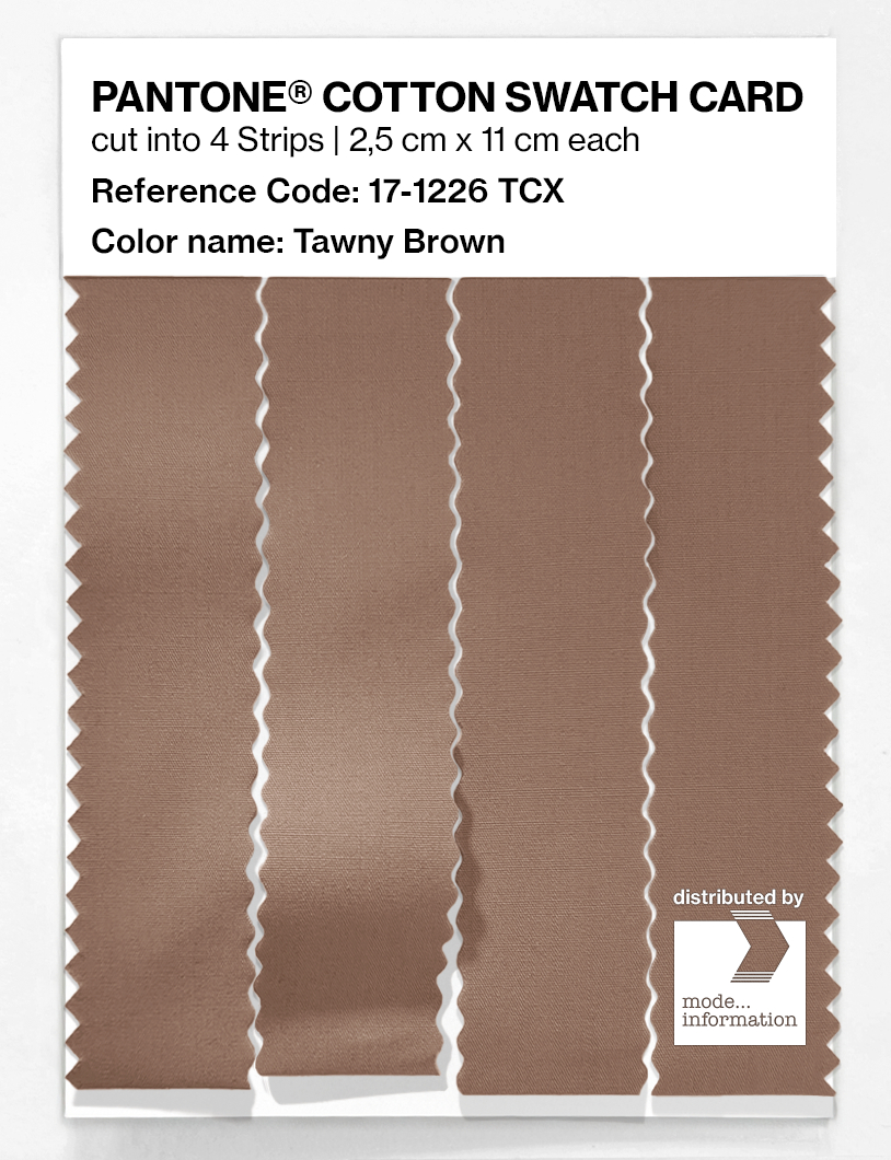 Product image 3 of the product “PANTONE® COTTON SWATCH CARD 17-1226 TCX Tawny Brown ”