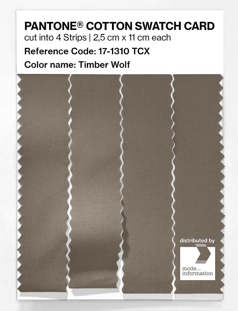 Product image 3 of the product “PANTONE® COTTON SWATCH CARD 17-1310 TCX Timber Wolf ”