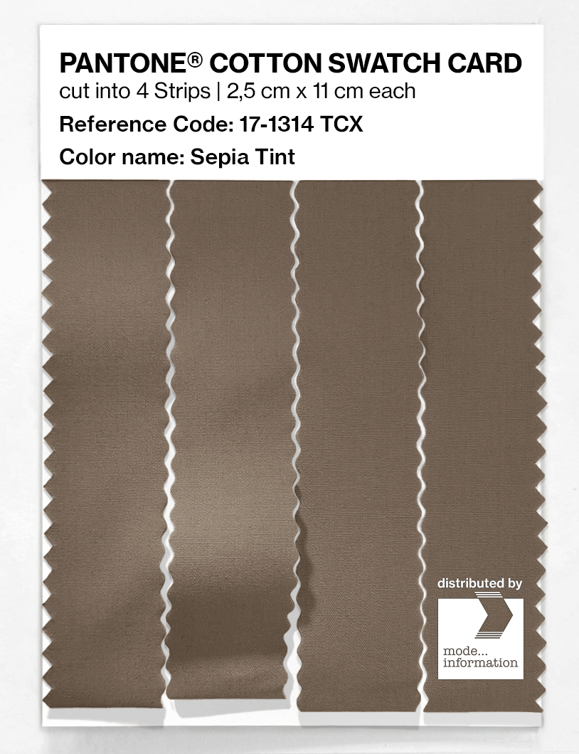 Product image 3 of the product “PANTONE® COTTON SWATCH CARD 17-1314 TCX Sepia Tint ”