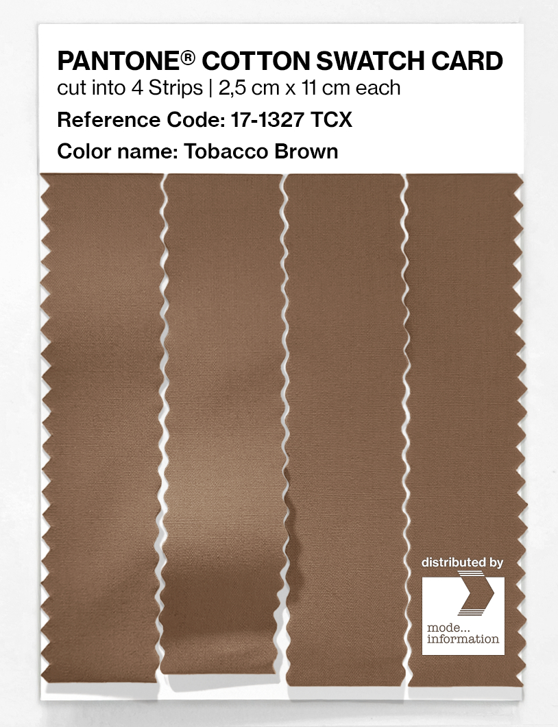 Product image 3 of the product “PANTONE® COTTON SWATCH CARD 17-1327 TCX Tobacco Brown ”