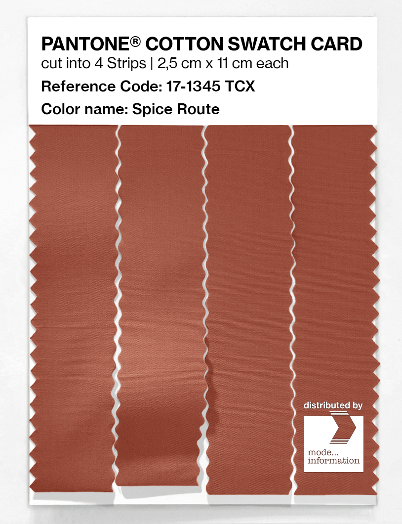 Product image 3 of the product “PANTONE® COTTON SWATCH CARD 17-1345 TCX Spice Route ”