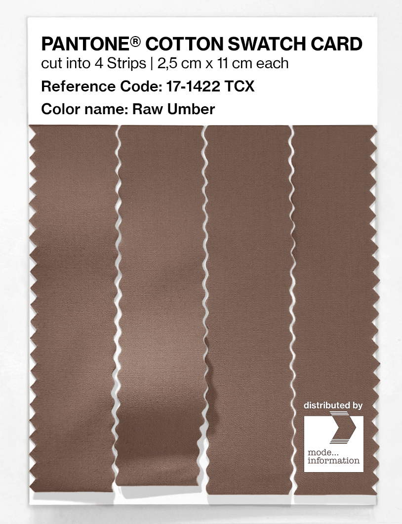 Product image 3 of the product “PANTONE® COTTON SWATCH CARD 17-1422 TCX Raw Umber ”