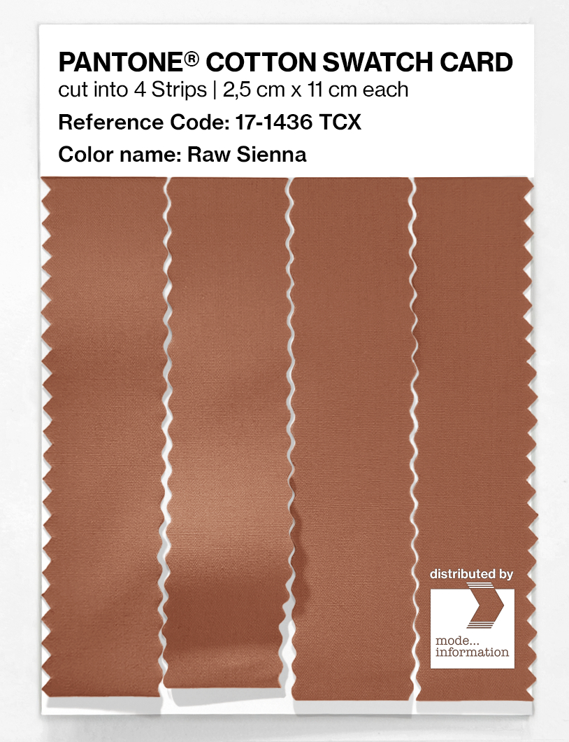Product image 3 of the product “PANTONE® COTTON SWATCH CARD 17-1436 TCX Raw Sienna ”