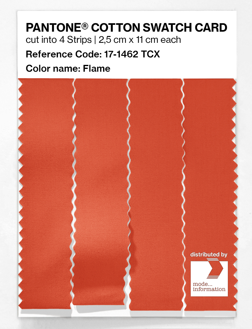 Product image 3 of the product “PANTONE® COTTON SWATCH CARD 17-1462 TCX Flame ”