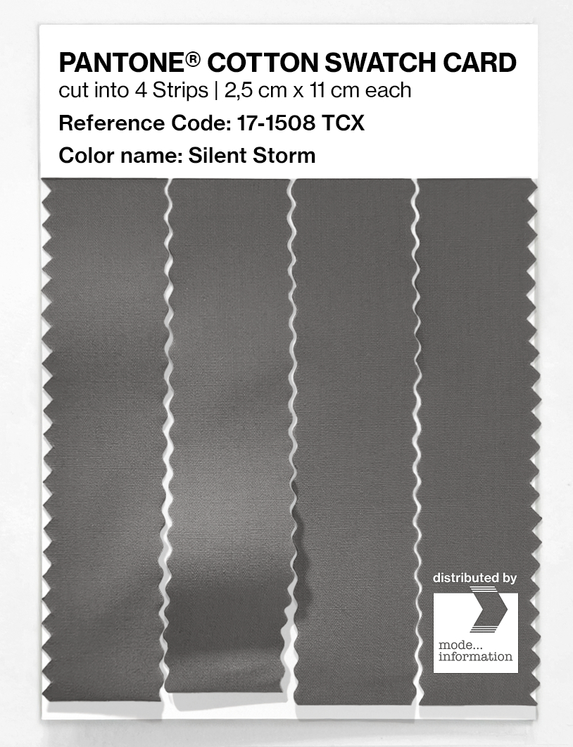 Product image 3 of the product “PANTONE® COTTON SWATCH CARD 17-1508 TCX Silent Storm ”