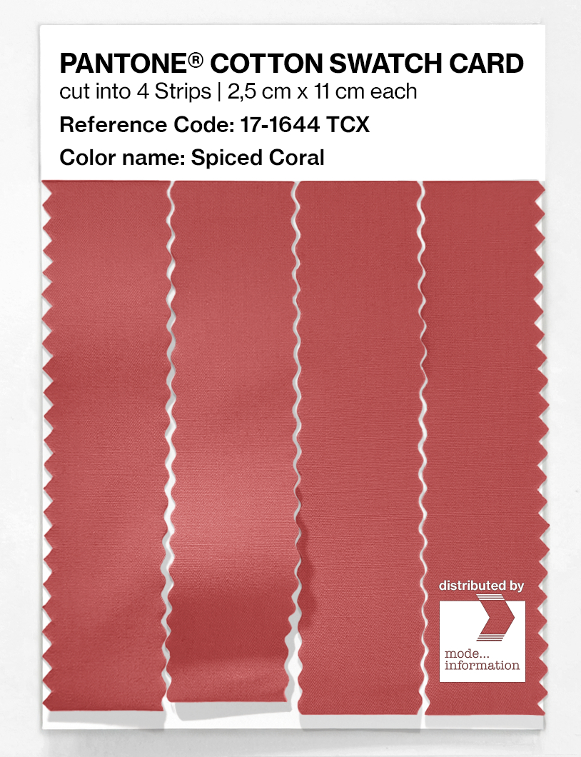 Product image 3 of the product “PANTONE® COTTON SWATCH CARD 17-1644 TCX Spiced Coral ”