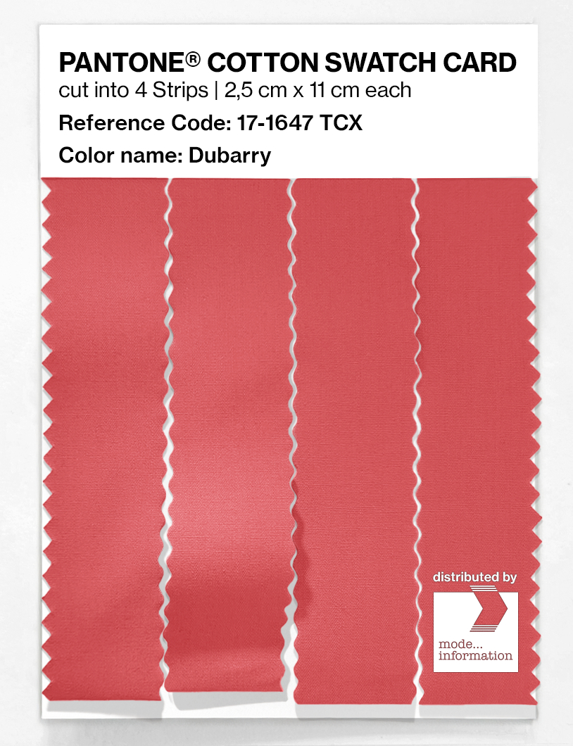 Product image 3 of the product “PANTONE® COTTON SWATCH CARD 17-1647 TCX Dubarry ”