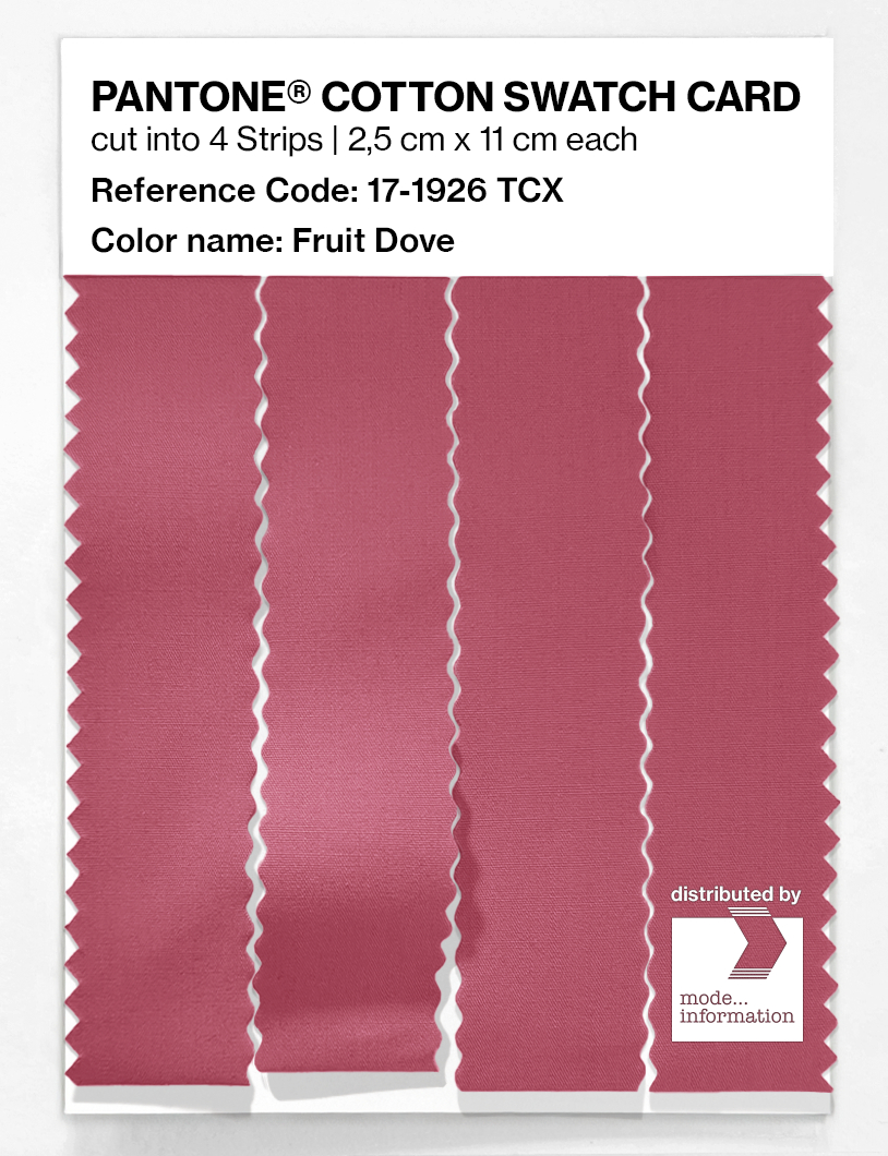 Product image 3 of the product “PANTONE® COTTON SWATCH CARD 17-1926 TCX Fruit Dove ”