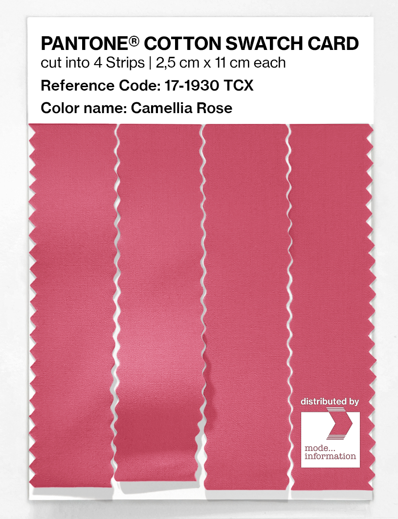 Product image 3 of the product “PANTONE® COTTON SWATCH CARD 17-1930 TCX Camellia Rose ”