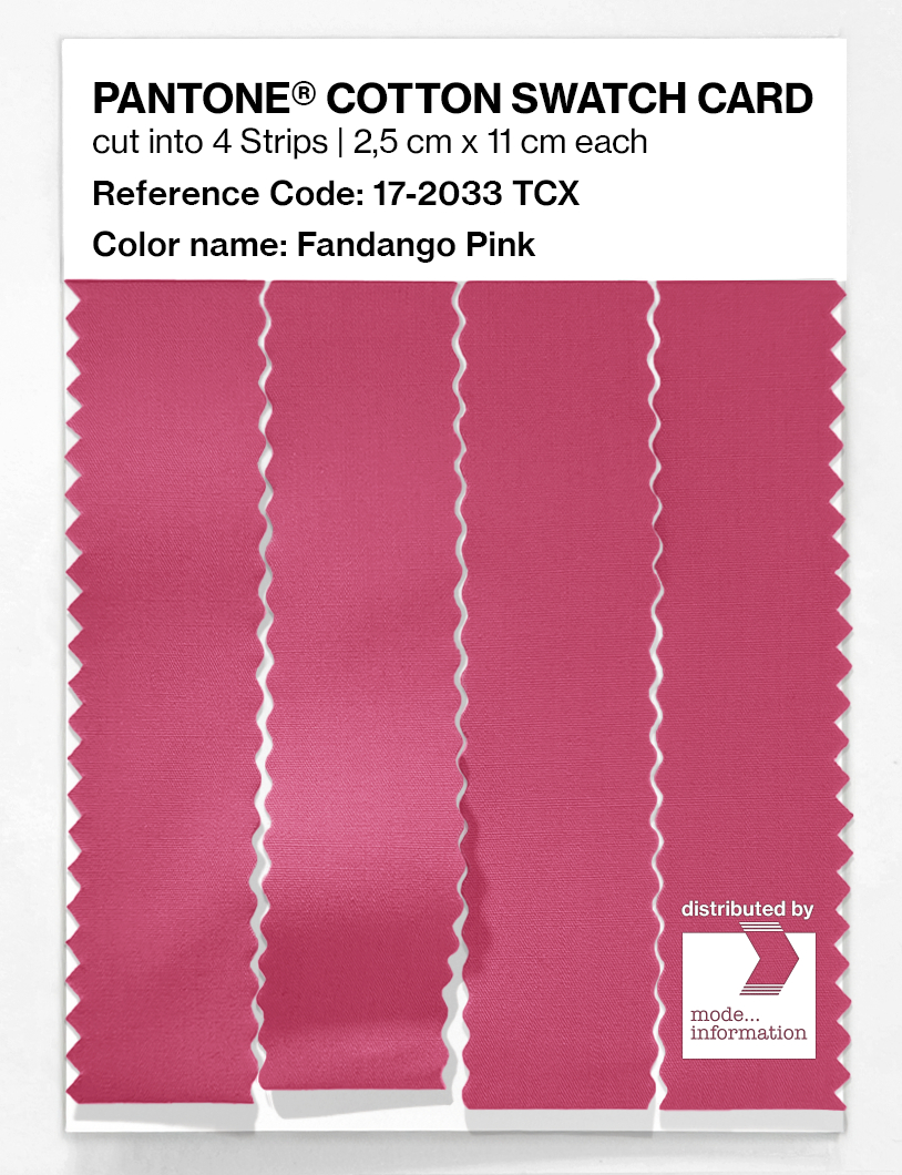 Product image 3 of the product “PANTONE® COTTON SWATCH CARD 17-2033 TCX Fandango Pink ”