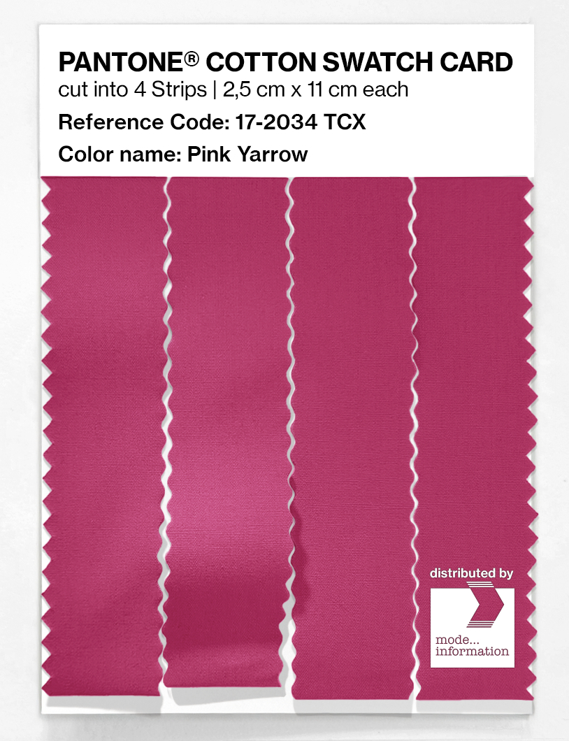 Product image 3 of the product “PANTONE® COTTON SWATCH CARD 17-2034 TCX Pink Yarrow ”