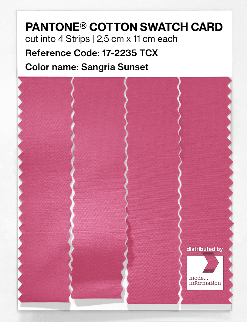 Product image 3 of the product “PANTONE® COTTON SWATCH CARD 17-2235 TCX Sangria Sunset ”