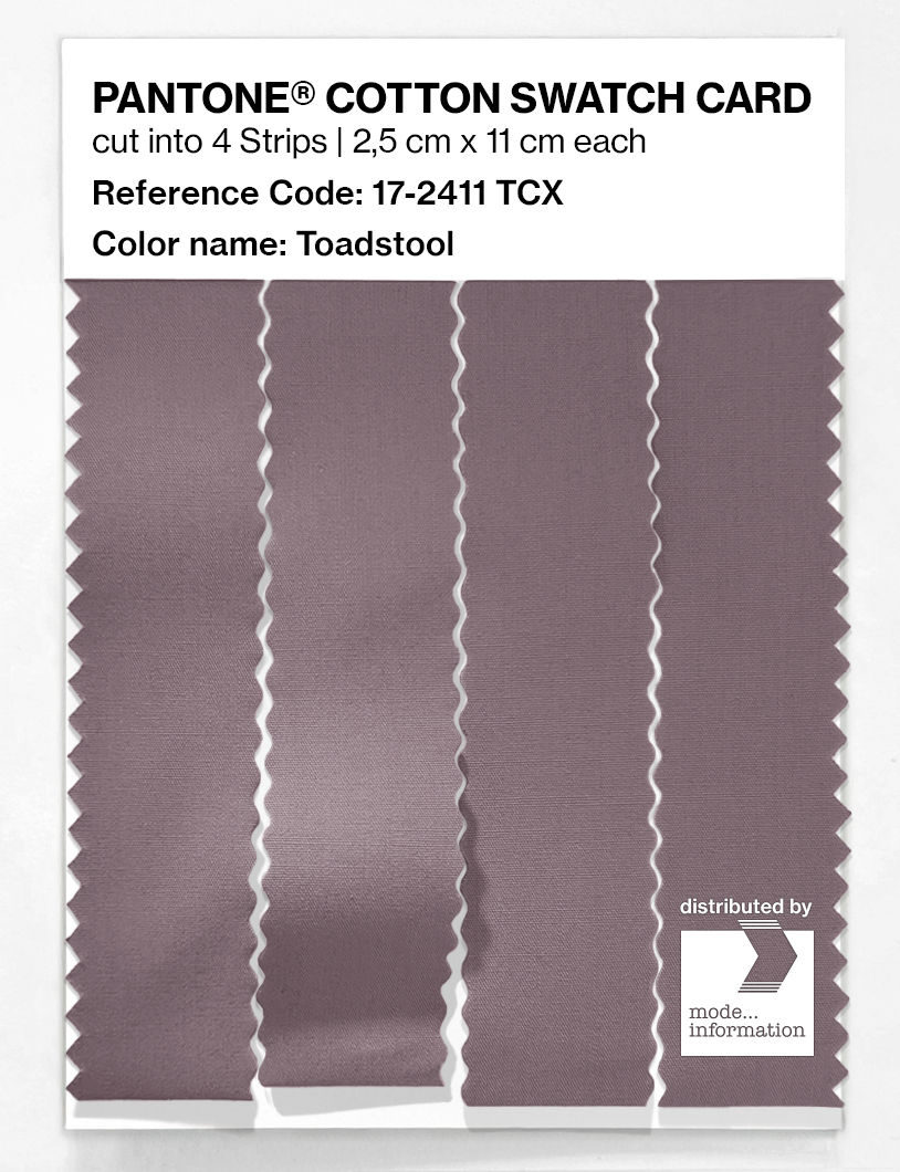 Product image 3 of the product “PANTONE® COTTON SWATCH CARD 17-2411 TCX Toadstool ”