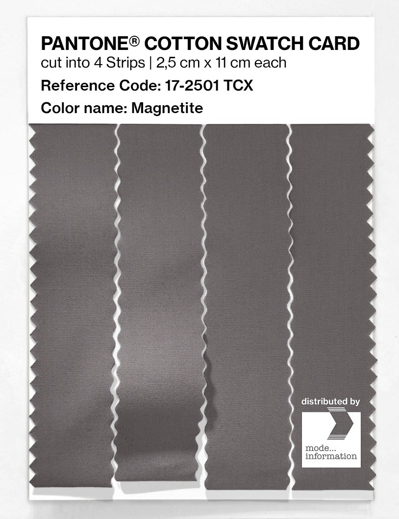 Product image 3 of the product “PANTONE® COTTON SWATCH CARD 17-2501 TCX Magnetite ”