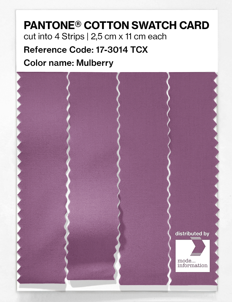 Product image 3 of the product “PANTONE® COTTON SWATCH CARD 17-3014 TCX Mulberry ”