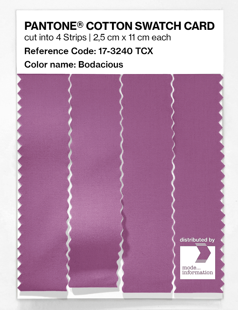 Product image 3 of the product “PANTONE® COTTON SWATCH CARD 17-3240 TCX Bodacious ”