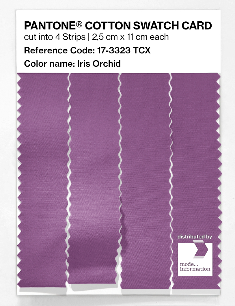 Product image 3 of the product “PANTONE® COTTON SWATCH CARD 17-3323 TCX Iris Orchid ”