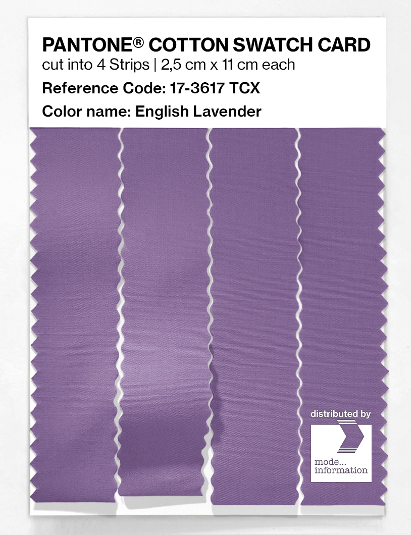 Product image 3 of the product “PANTONE® COTTON SWATCH CARD 17-3617 TCX English Lavender ”
