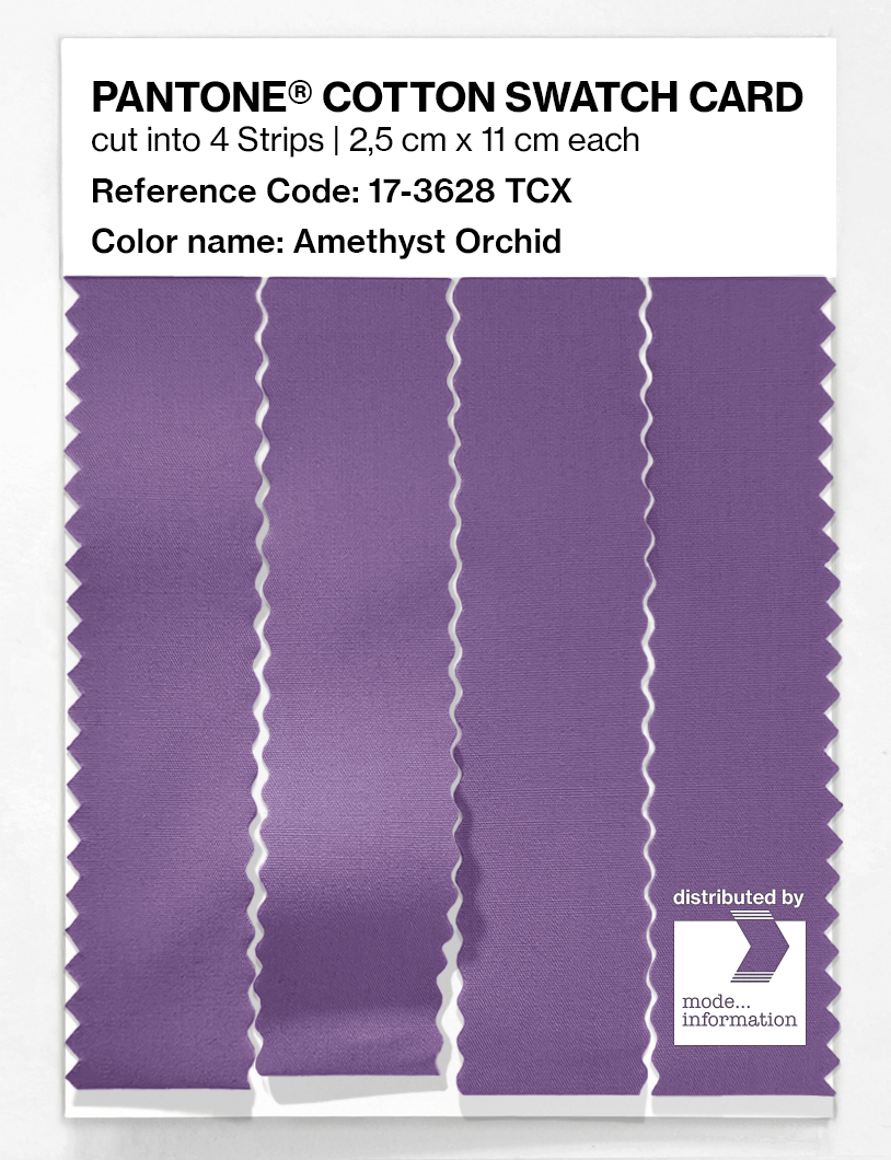 Product image 3 of the product “PANTONE® COTTON SWATCH CARD 17-3628 TCX Amethyst Orchid ”