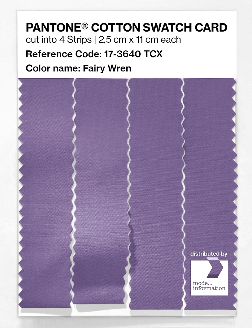 Product image 3 of the product “PANTONE® COTTON SWATCH CARD 17-3640 TCX Fairy Wren ”