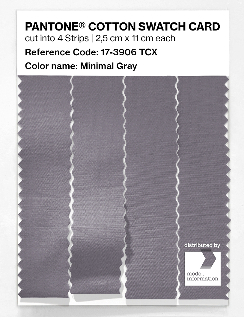 Product image 3 of the product “PANTONE® COTTON SWATCH CARD 17-3906 TCX Minimal Gray ”