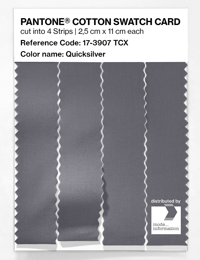 Product image 3 of the product “PANTONE® COTTON SWATCH CARD 17-3907 TCX Quicksilver ”