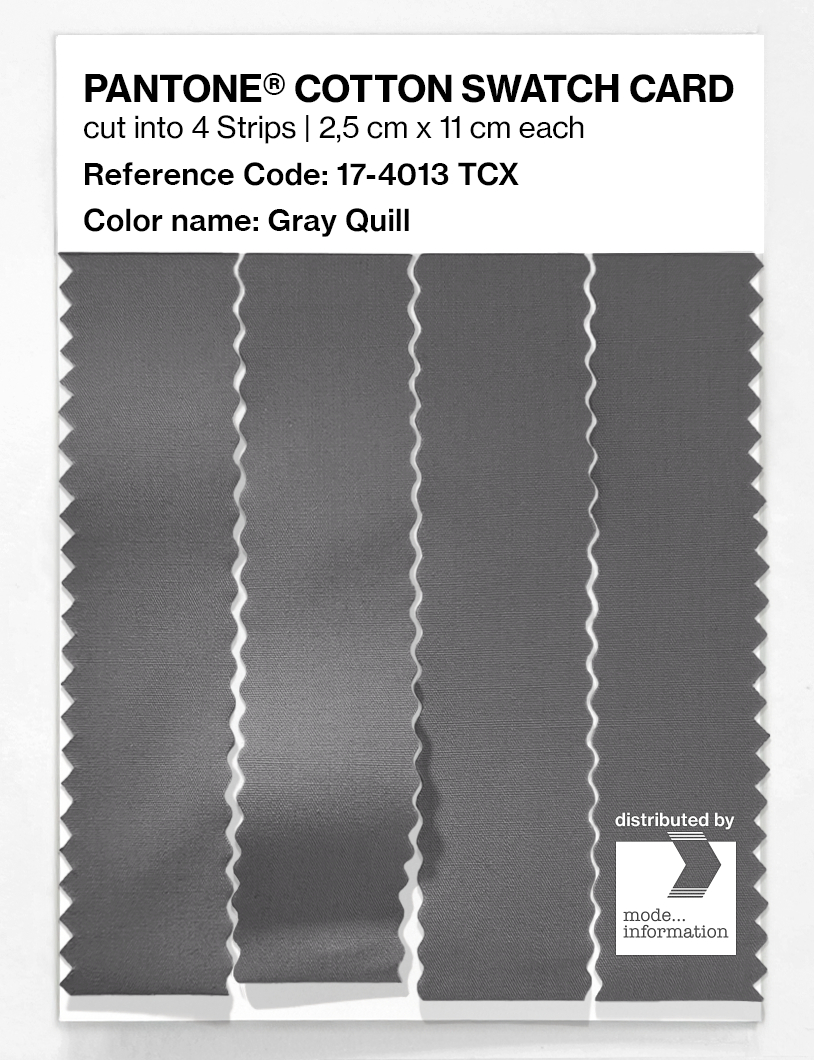 Product image 3 of the product “PANTONE® COTTON SWATCH CARD 17-4013 TCX Gray Quill ”